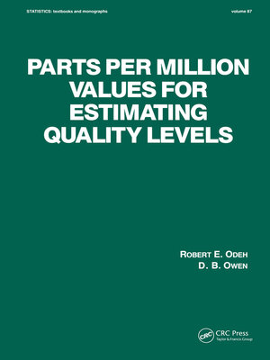 cover image of Parts per Million Values for Estimating Quality Levels